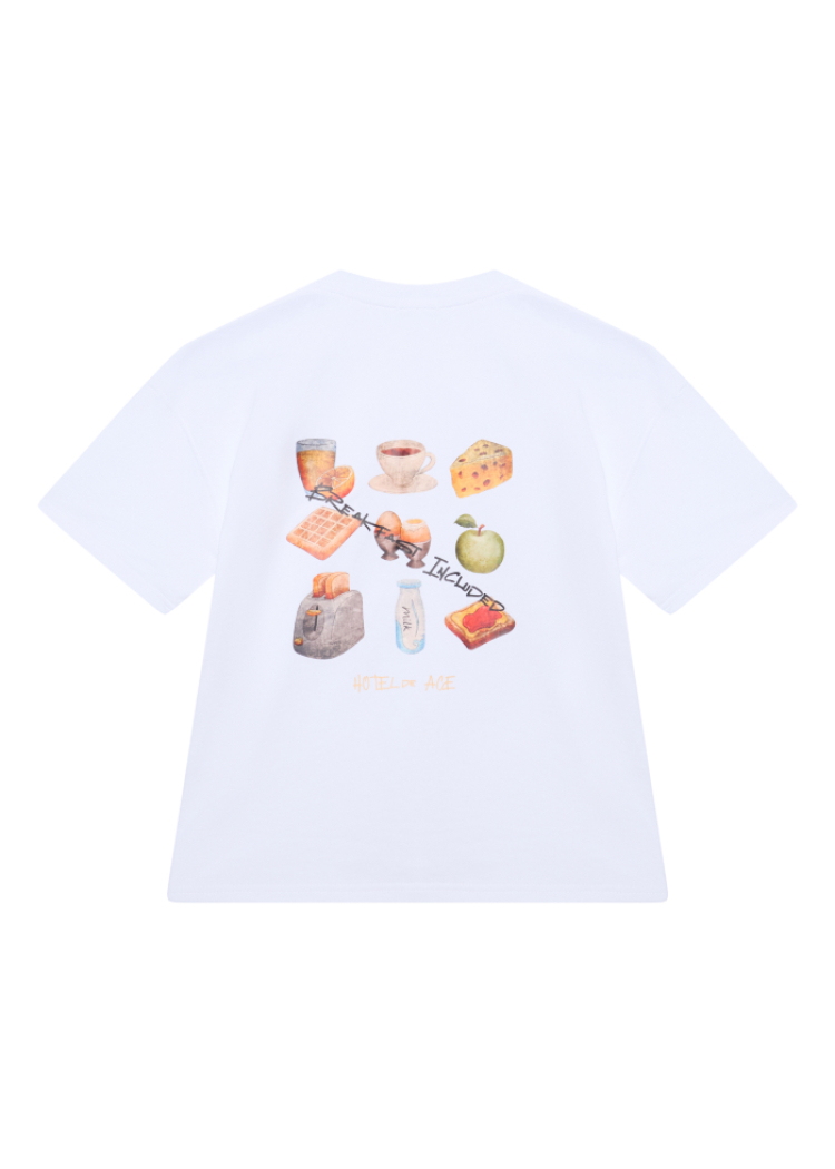 Футболка Kids Petite Breakfast біла