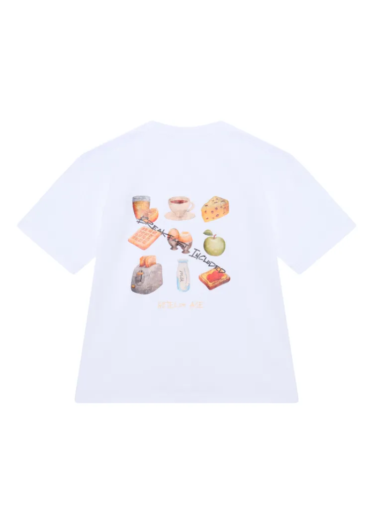 Футболка Kids Petite Breakfast Біла