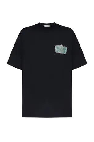 Black t-shirt green logo Hotel