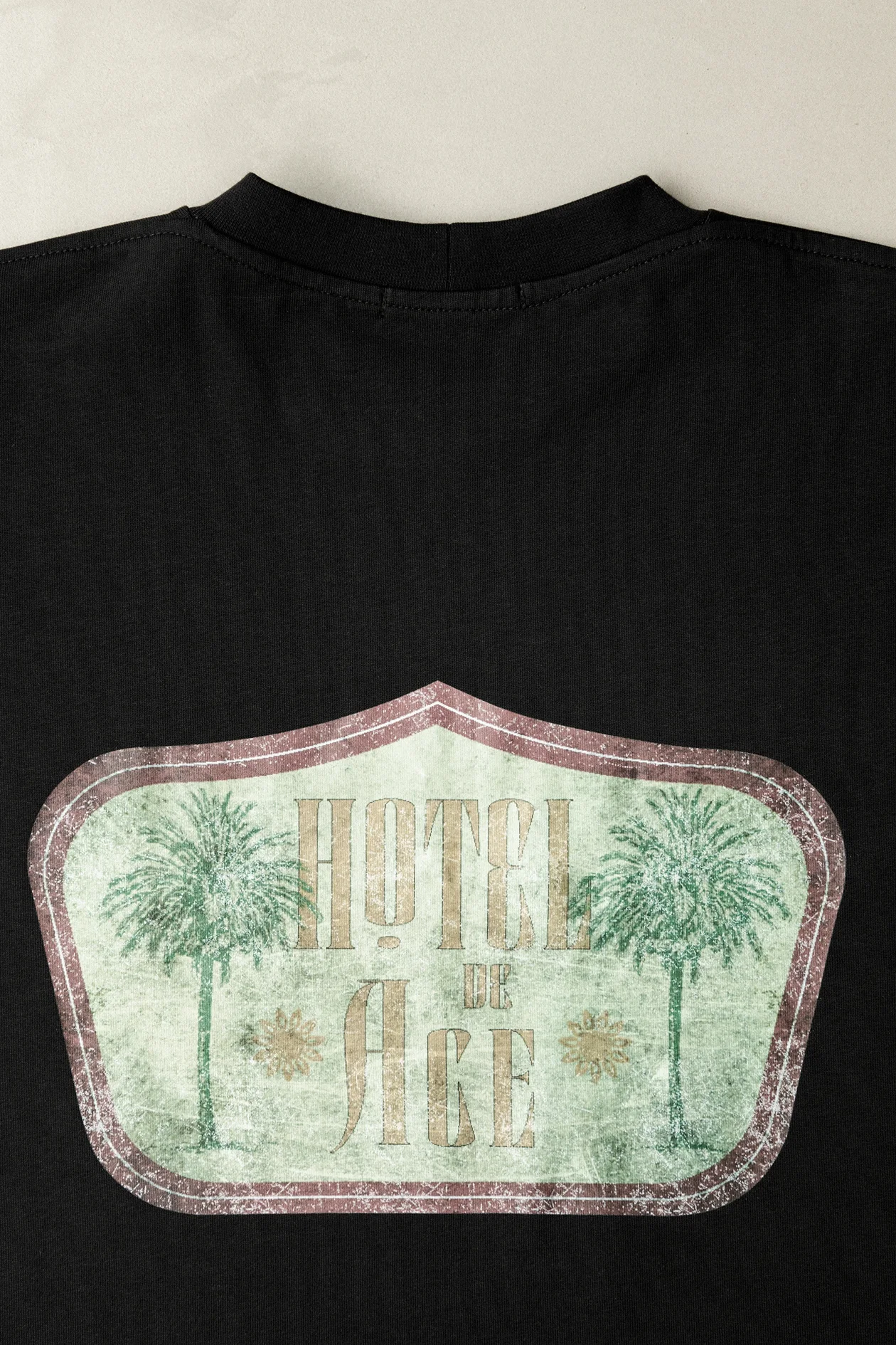 Men's Hotel Green Logo T-Shirt Black