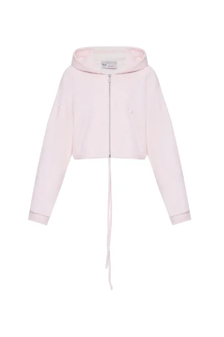 After Spa Brink Cropped Hoodie Pink