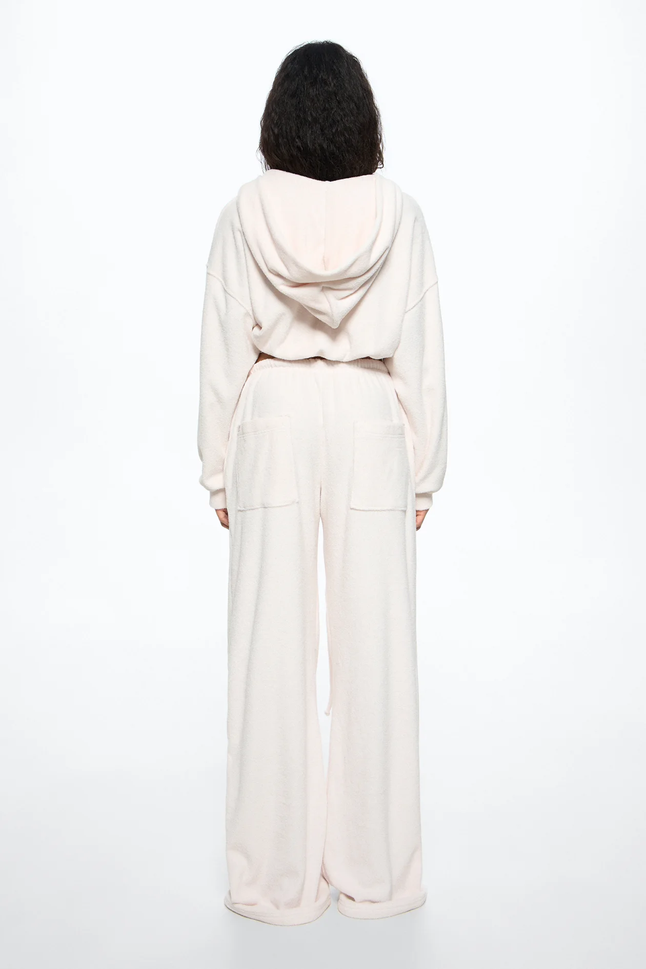After Spa Brink Cropped Hoodie Pink
