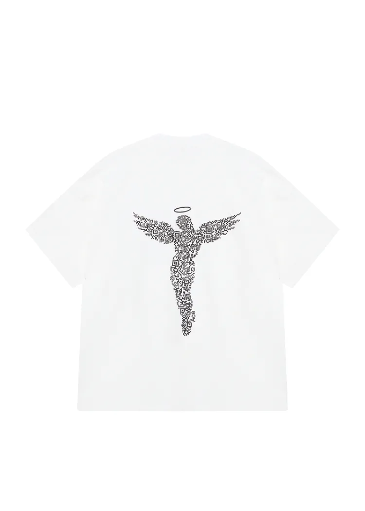 Оверсайз футболка Angel молочна