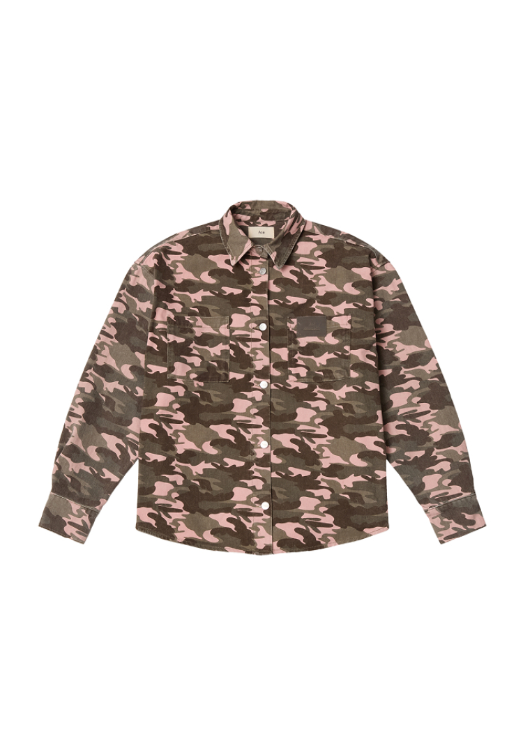 Оверсайз сорочка Pink Camouflage
