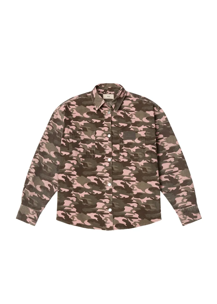 Оверсайз сорочка Pink Camouflage