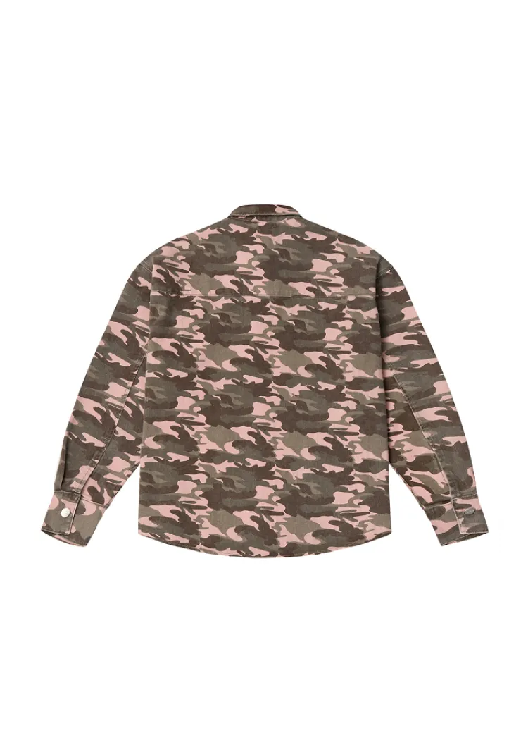 Оверсайз сорочка Pink Camouflage