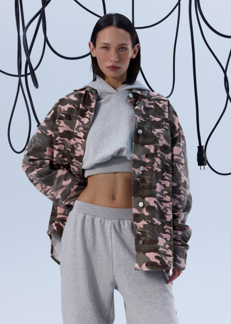 Оверсайз сорочка Pink Camouflage