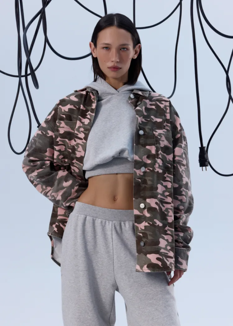 Оверсайз сорочка Pink Camouflage