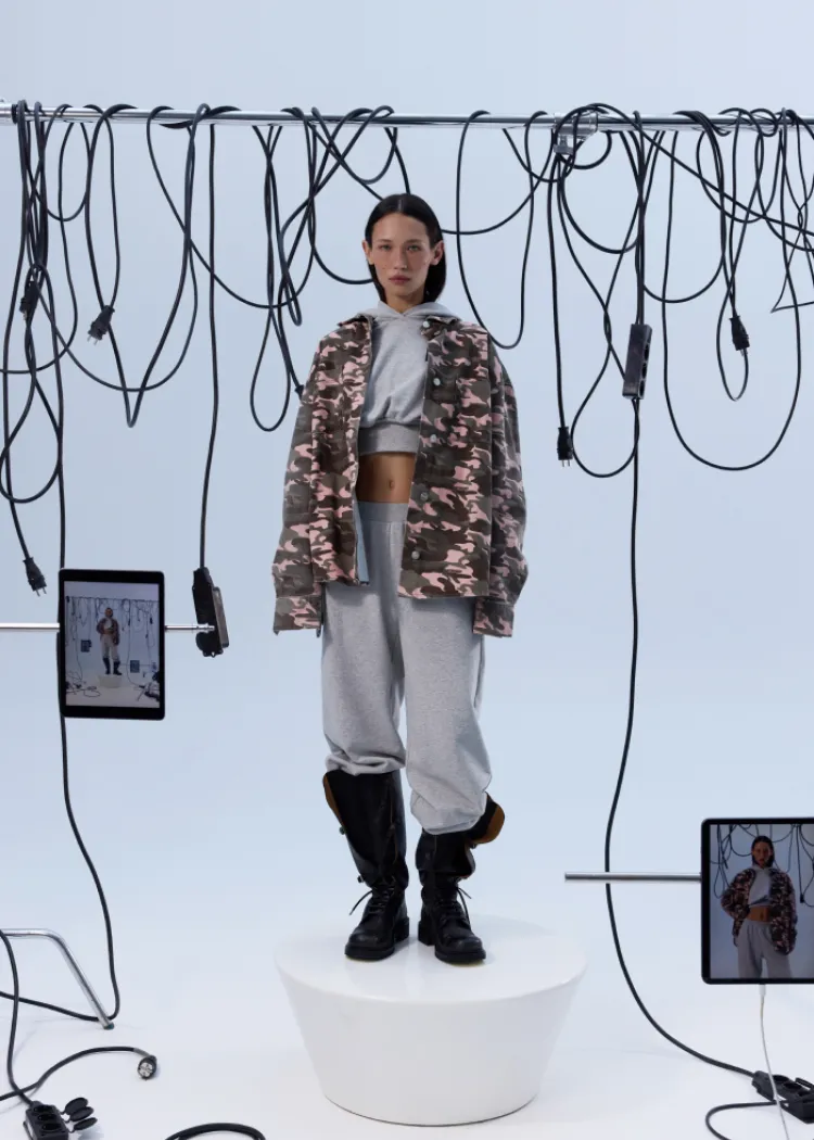 Оверсайз сорочка Pink Camouflage