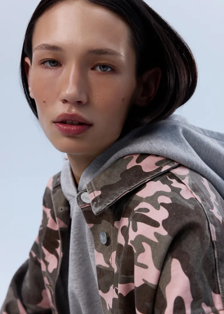Оверсайз сорочка Pink Camouflage