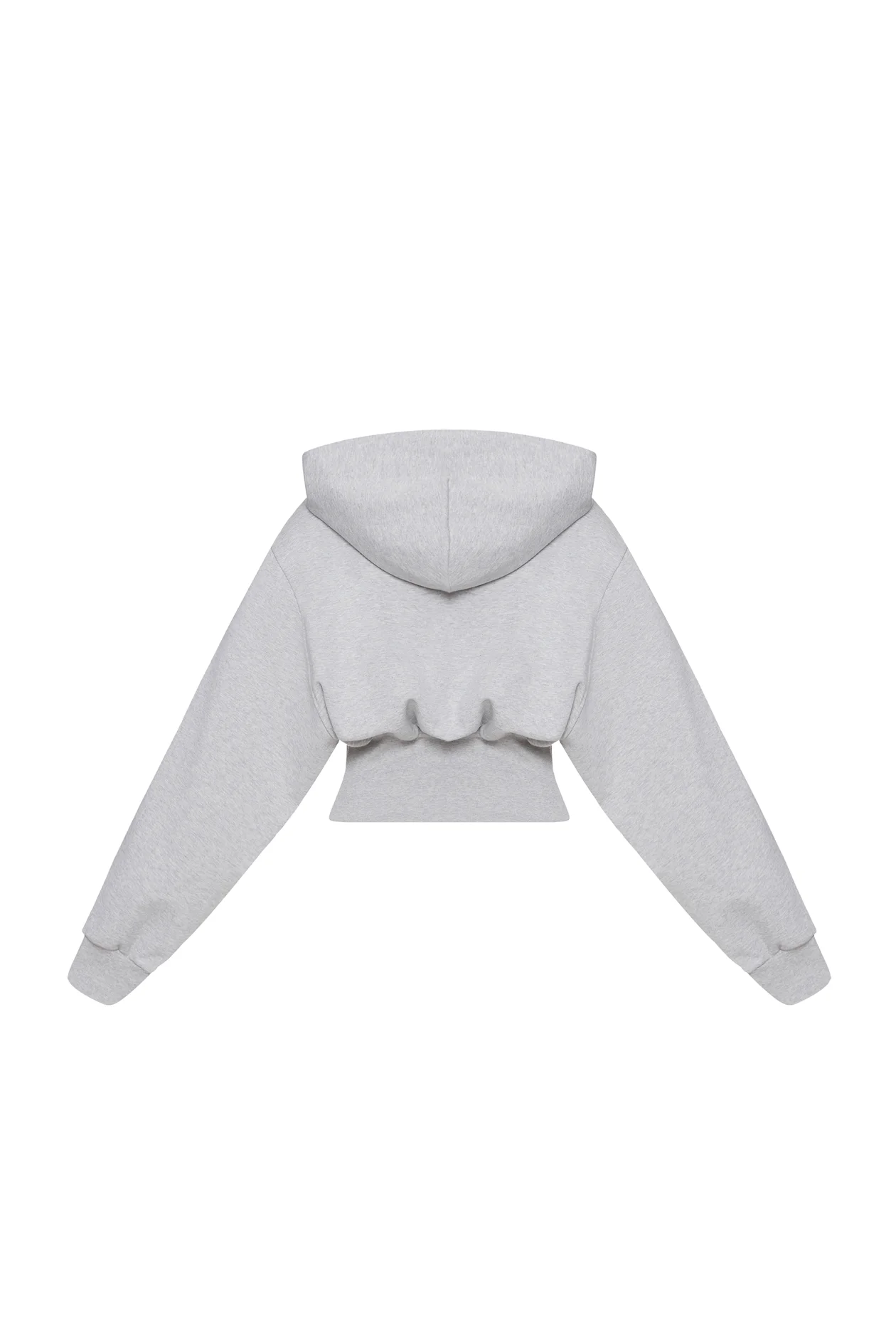 Garde-Robe Wide-Waistband Hoodie Gray Melange