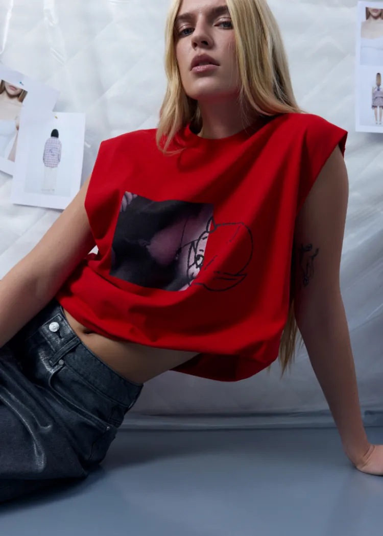 Оверсайз Майка Lil Devil red