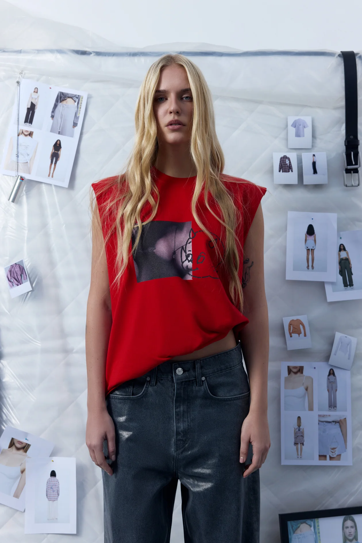 Lil Devil Oversized Tank Top Red