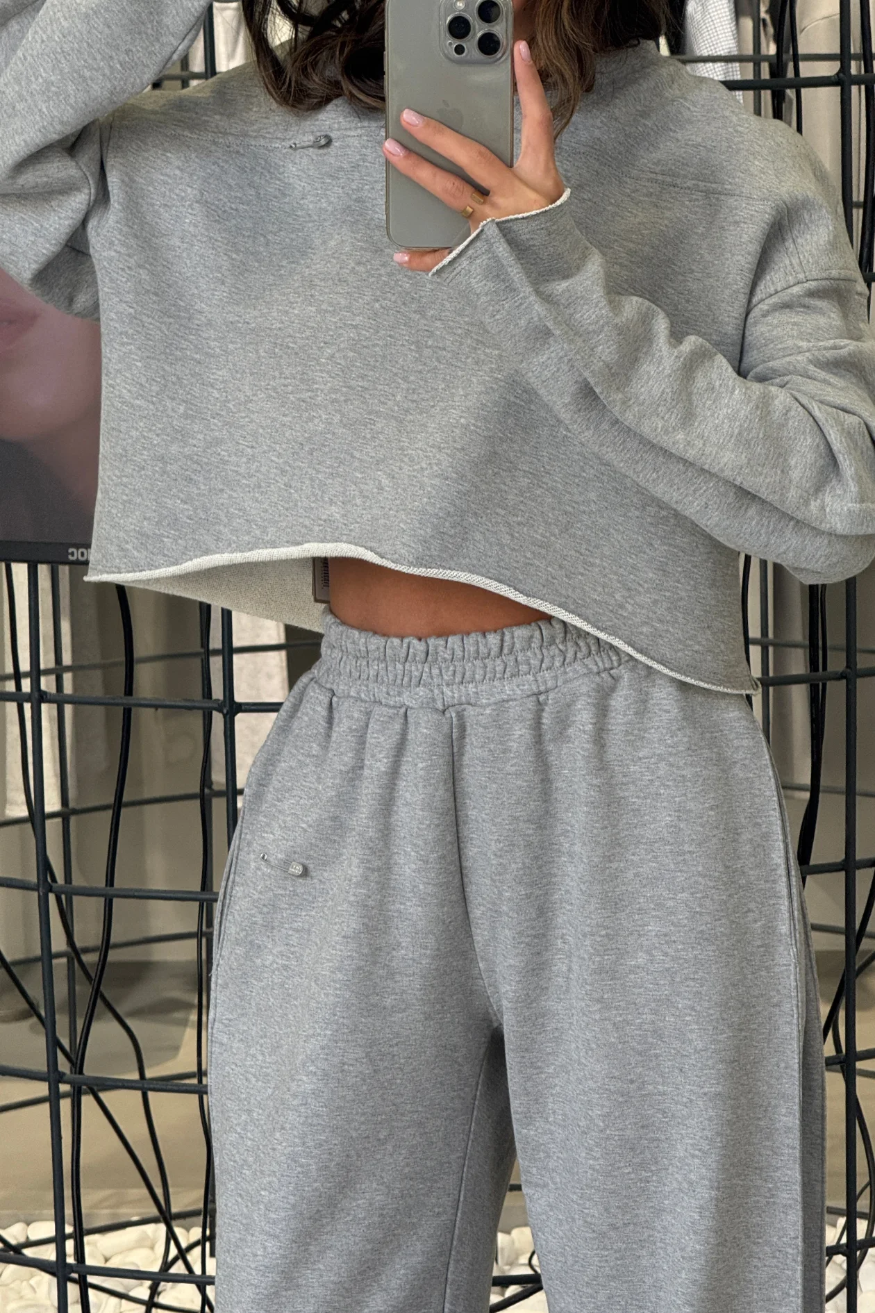 Ace Pin Sweatshirt Gray