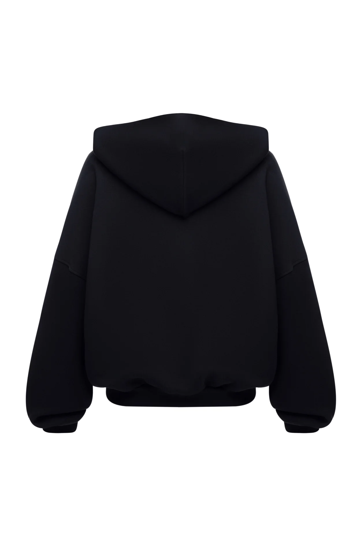 Cut Out Zip Hoodie Black