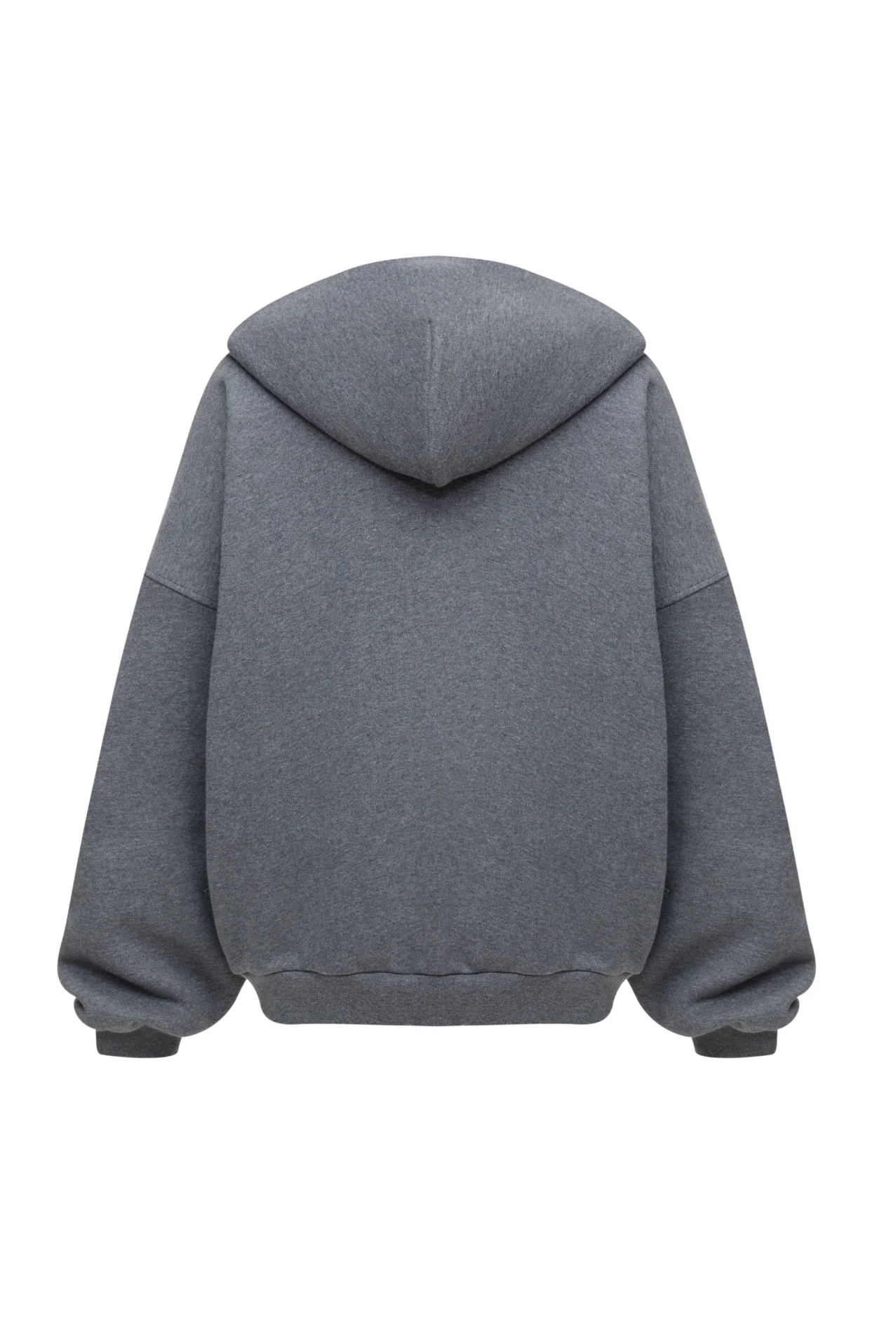 Cut Out Zip Hoodie Graphite