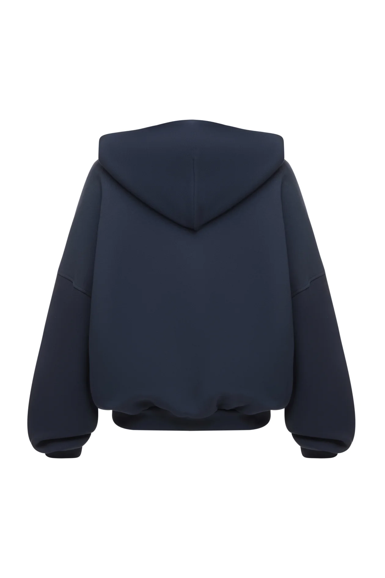 Cut Out Zip Hoodie Blue