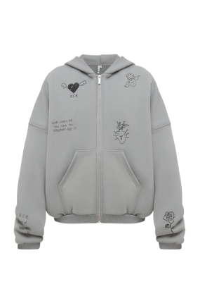 Оверсайз Худі Blessed Volcanic Grey