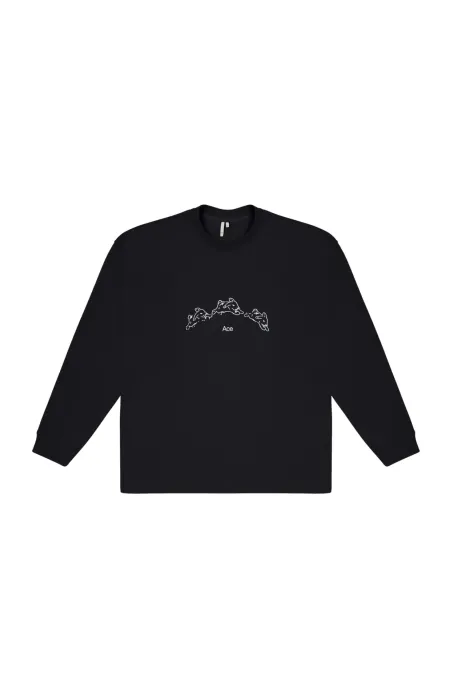Ace Running Bunnies Long-Sleeve Top Black