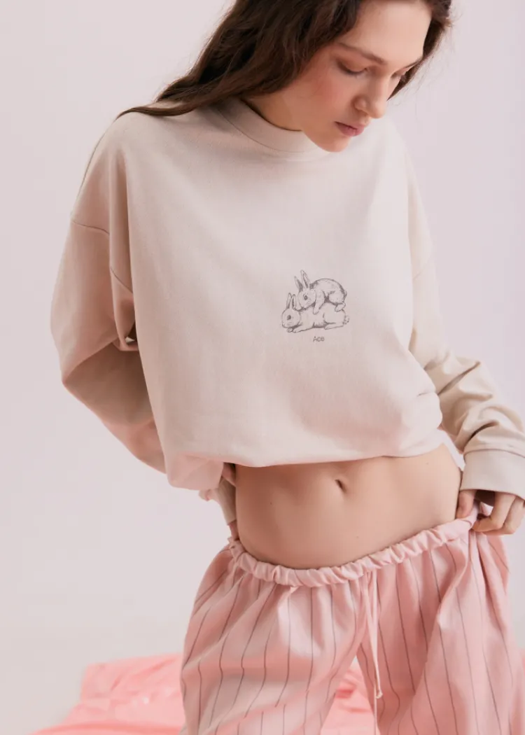 Лонгслів топ Ace Bunny бежевий
