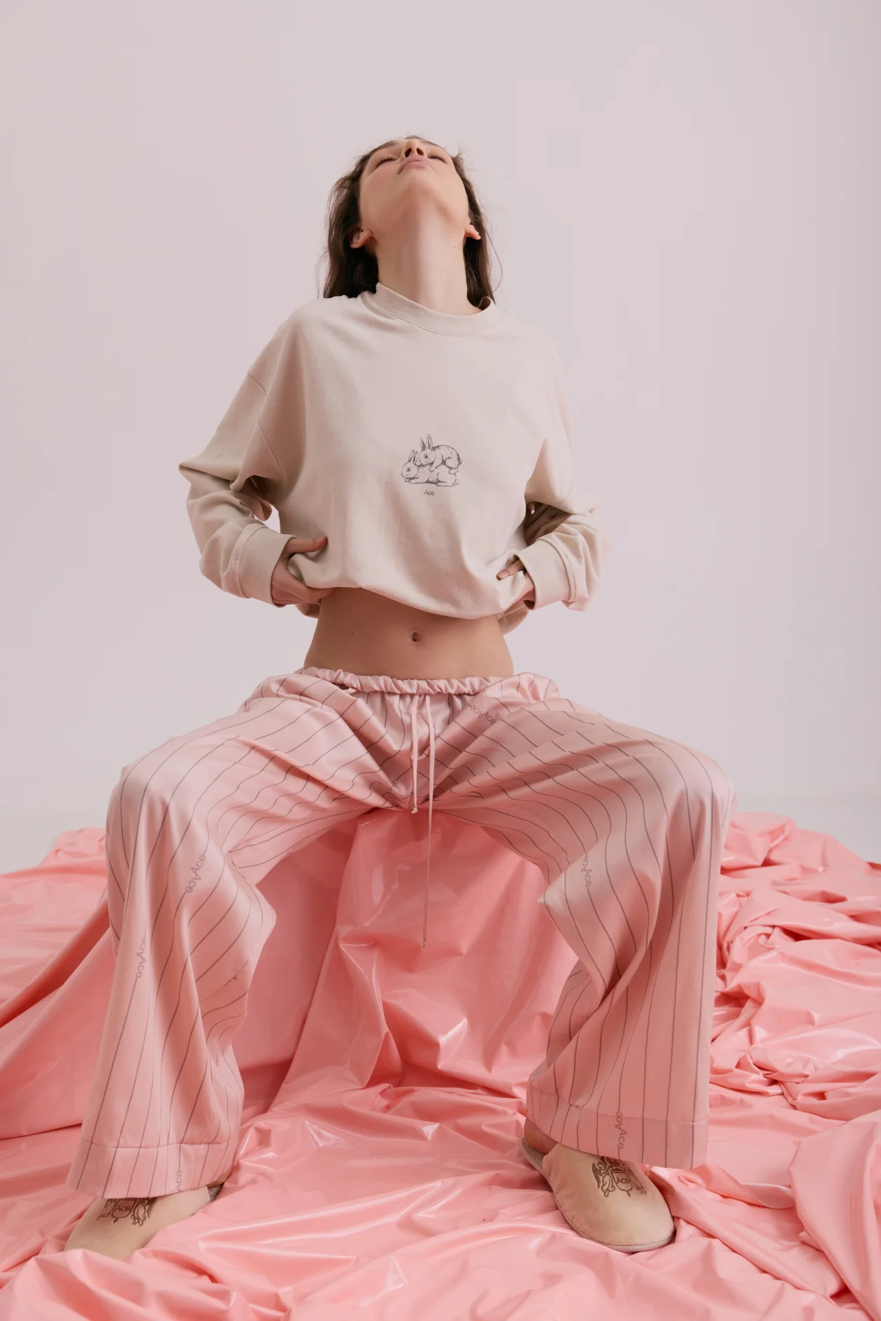 Ace Bunny Long-Sleeve Top Beige