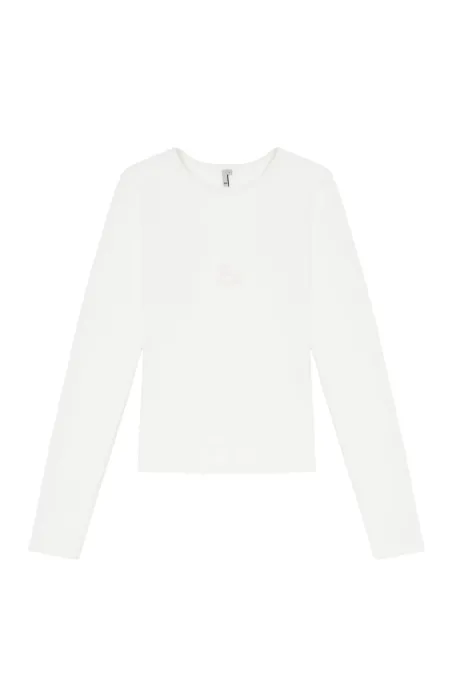 Ace Bunny Microfleece Long-Sleeve Top White