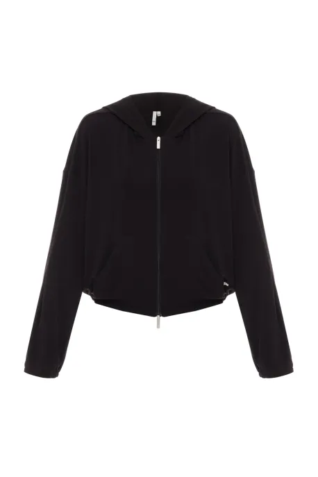 Flow Viscose Hoodie Black