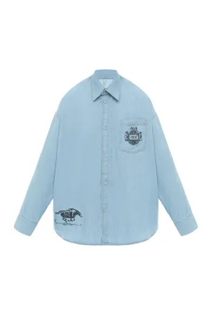 Сорочка Denim Forbidden Relics Блакитна