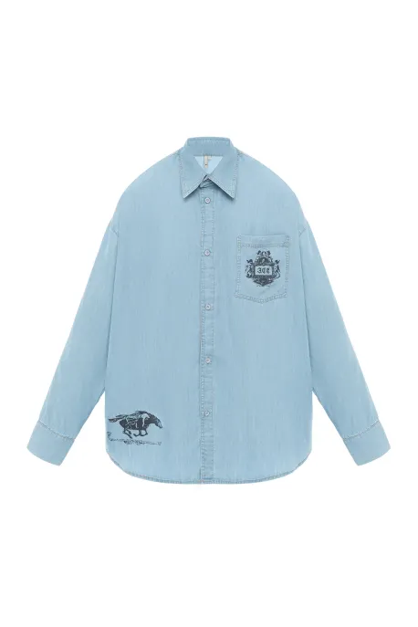 Сорочка Denim Forbidden Relics Блакитна