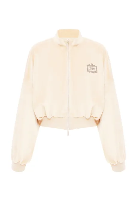 Velour Forbidden Relics Zip Sweatshirt Butter