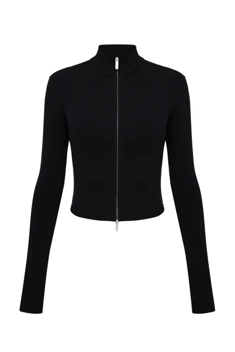 Sculpt Long-Sleeve Top Black