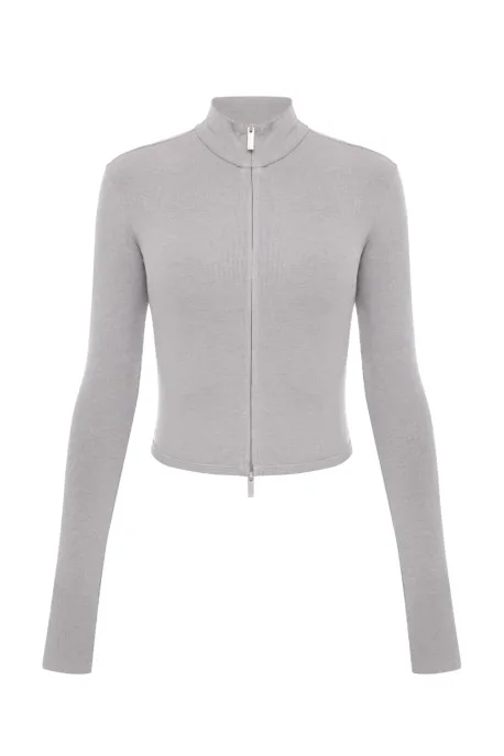 Sculpt Long-Sleeve Top Gray