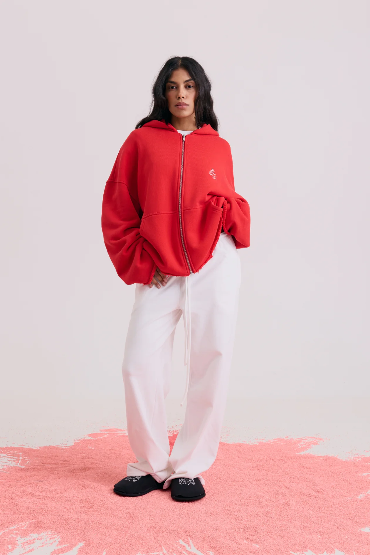 Bunny Uncensored Oversized Hoodie Coral