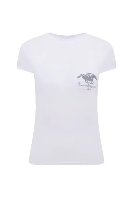 Slim-fit T-shirt Асе FORBIDDEN RELICS білий